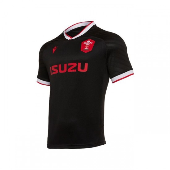 Camisola Galesa Rugby Equipamento Segundo 2020-2021 Manga Curta